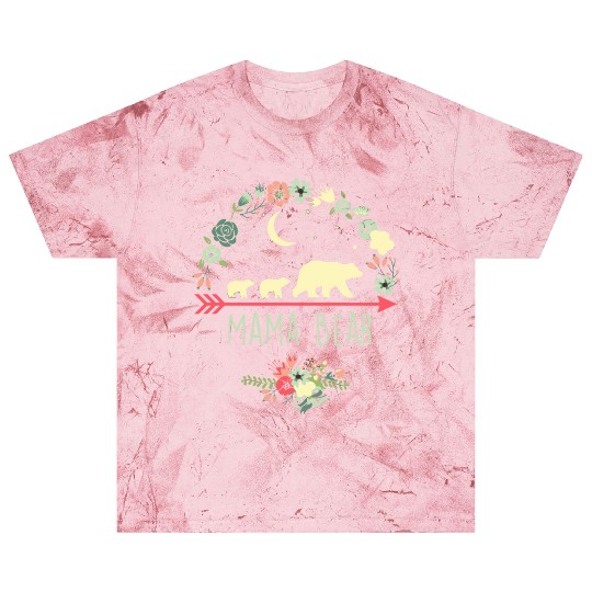 Floral Mama Bear With 2 Cubs Blast T Shirts