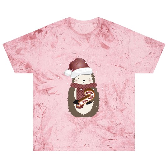 cute hedgehog for christmas with candy cane Blast T Shirts