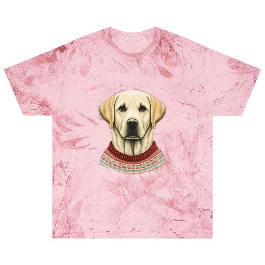 Festive Labrador Retriever in a Christmas Sweater Blast T Shirts