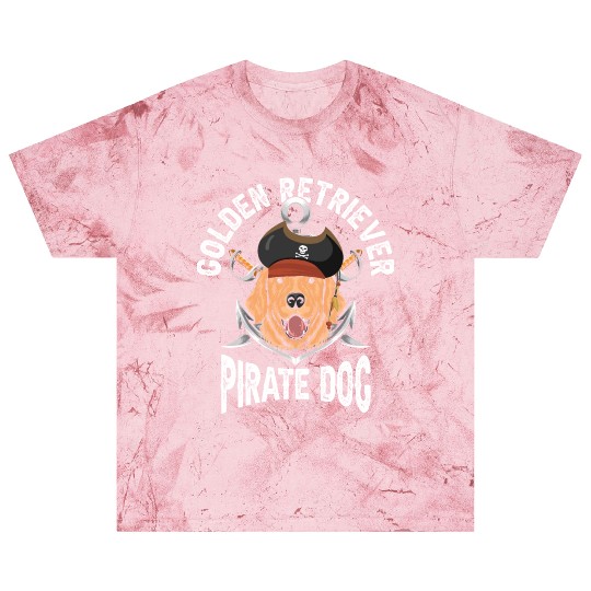 Golden Retriever Pirate Dog Blast T Shirts