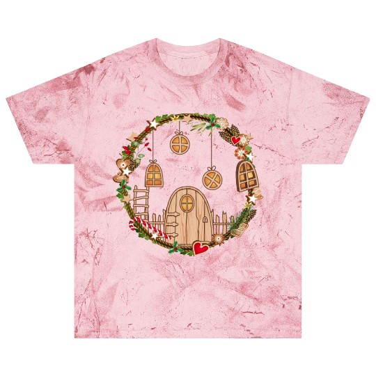 Elf door in Christmas wreath for Christmas Blast T Shirts