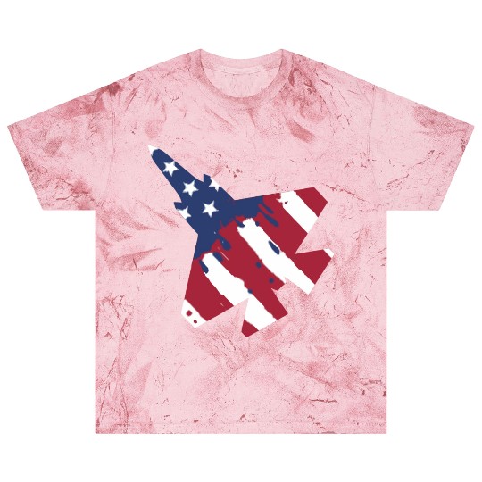 F-35 Lightning Military American Painted Flag Jet Blast T Shirts