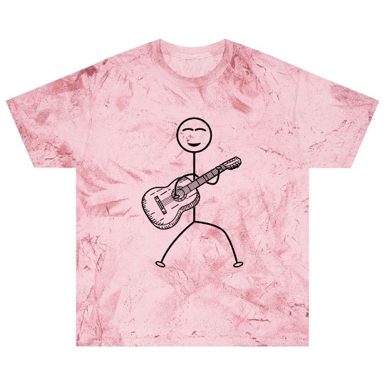 Funny Guitar Player Stick Figure Blast T Shirts