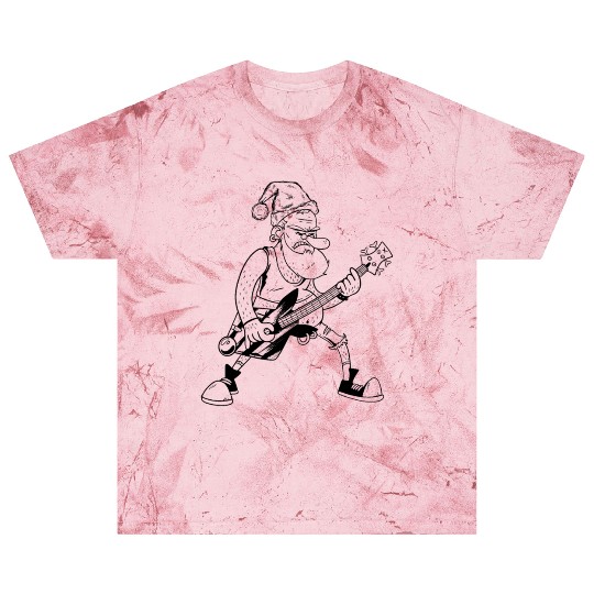 Bass Guitarist Santa Claus Guitar Player Blast T Shirts