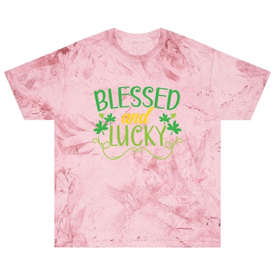 Blessed And Lucky Shamrock St. Patricks Day Irish Blast T Shirts