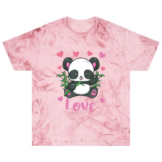 Panda Valentines Day Blast T Shirts Hearts Love Women Girls