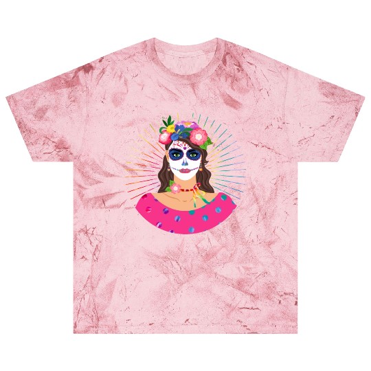 Dia De Los Muertos Blast T Shirts, Little Girl Sugar Skull