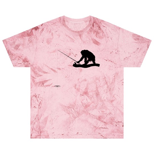 Fishing Monkey Orangutan Monkey Funny Monkey Blast T Shirts
