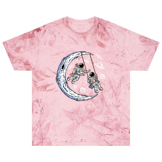 Astronauts on swing on moon Blast T Shirts