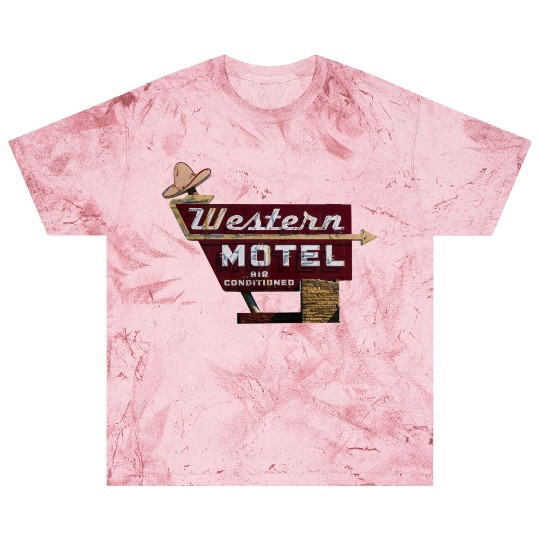 Route 66 Neon Western Motel Bethany Oklahoma Blast T Shirts