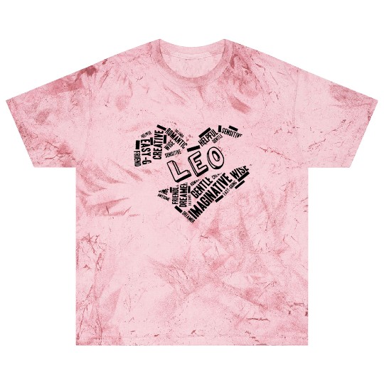 Leo Heart Word Cloud Doodle Astrology Zodiac Star Blast T Shirts