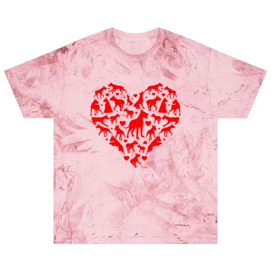 Great Danes Hearts Love Dog Lover Valentines Day Blast T Shirts