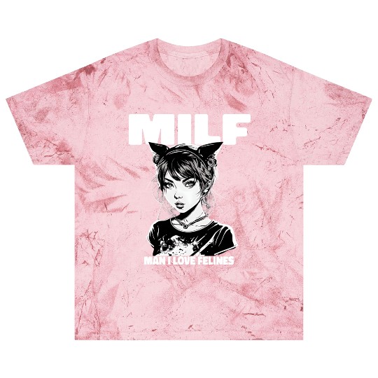 MILF Man I love Felines Funny Cat Cute Anime Girl Blast T Shirts