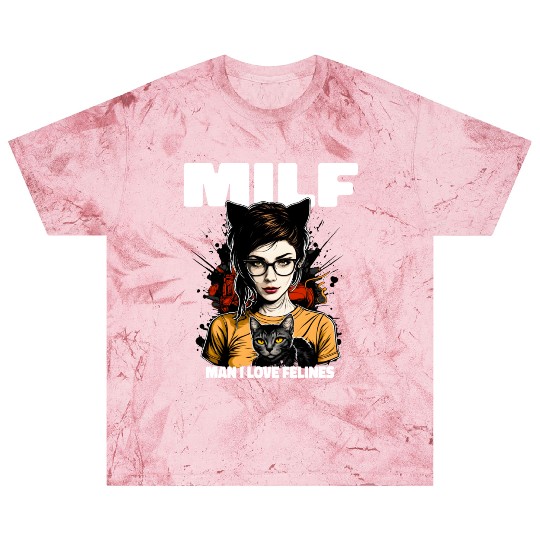 MILF Man I love Felines Funny Cat Cute Anime Girl Blast T Shirts