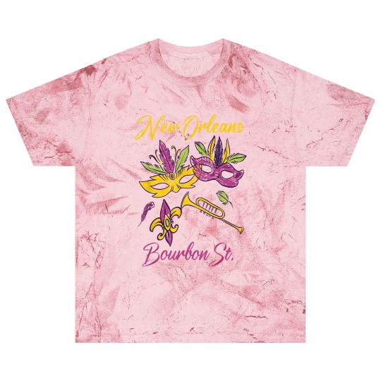 French New Orleans Mardi Gras Souvenir Bourbon Str Blast T Shirts
