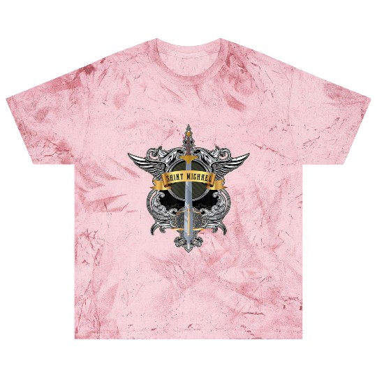 Sword of Saint Michael the Archangel Catholic Men Blast T Shirts