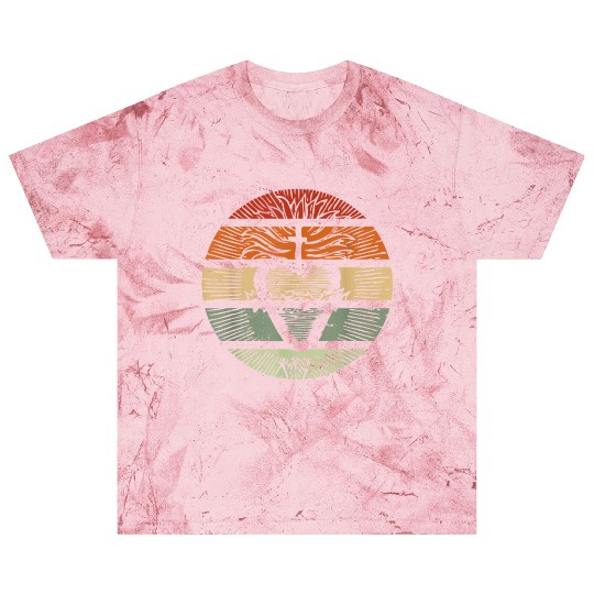 Sacred Heart of Jesus Christ Retro Sunset Art Cath Blast T Shirts