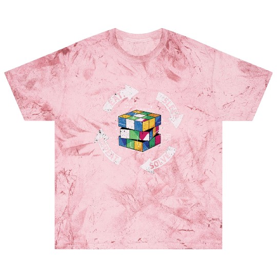 Eat Sleep Solve Repeat Math Speed Cubing Genie Blast T Shirts