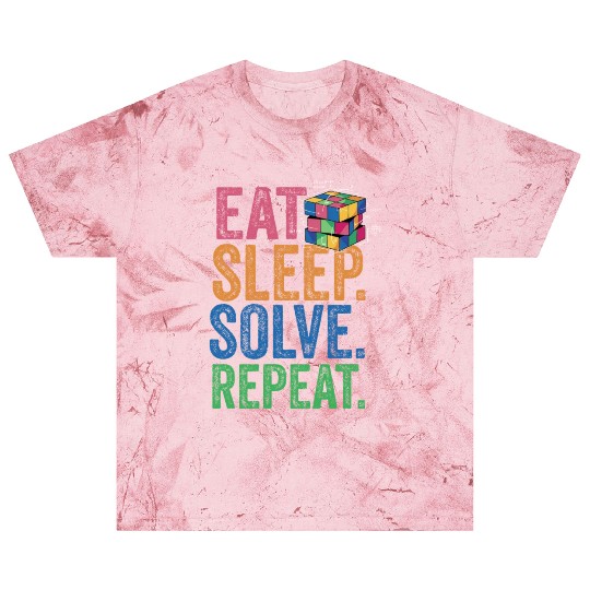 Eat Sleep Solve Repeat Math Speed Cubing Genie Blast T Shirts