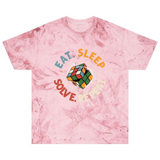 Eat Sleep Solve Repeat Math Speed Cubing Genie Blast T Shirts