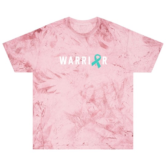 Warrior Motivational Teal Awareness Ribbon Blast T Shirts