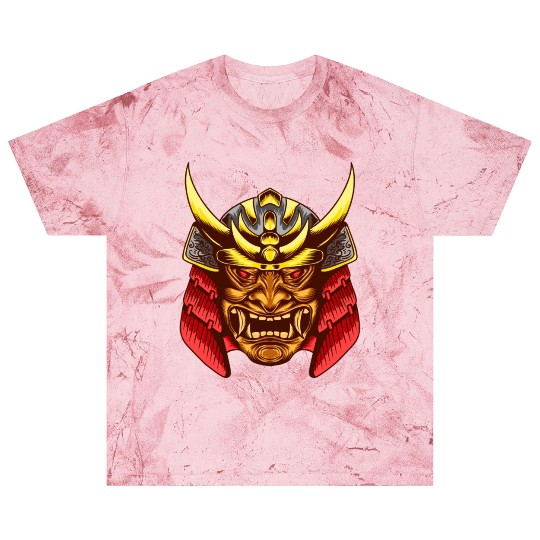 Japanese samurai warrior devil yellow and red mask Blast T Shirts