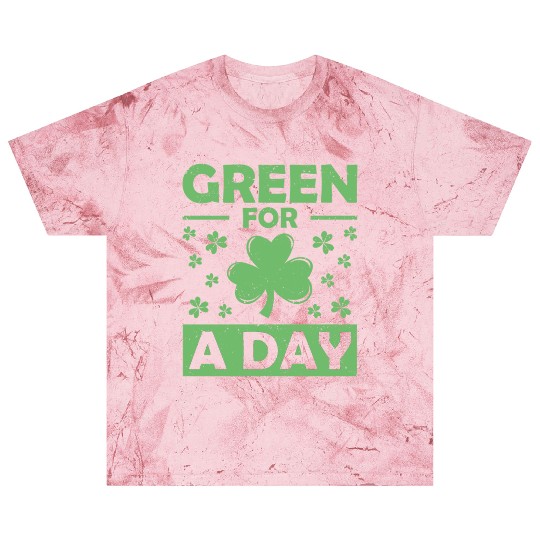 Green For A Day Shamrock Leaf St. Patrick's Day Blast T Shirts
