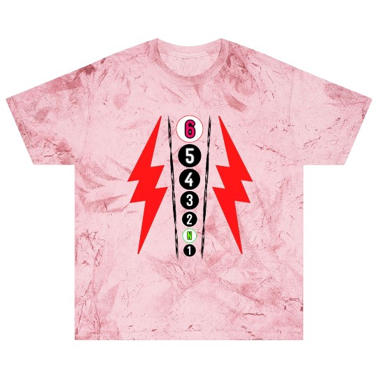 RED LIGHTNING BOLT MOTORCYCLE SHIFT PATTERN Blast T Shirts