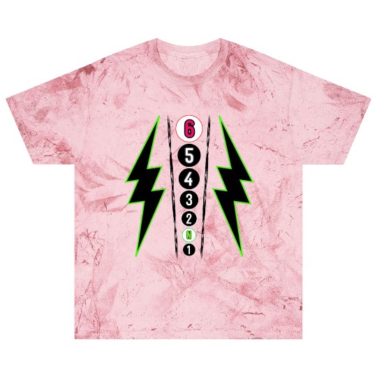 GREEN LIGHTNING BOLT MOTORCYCLE SHIFT PATTERN Blast T Shirts