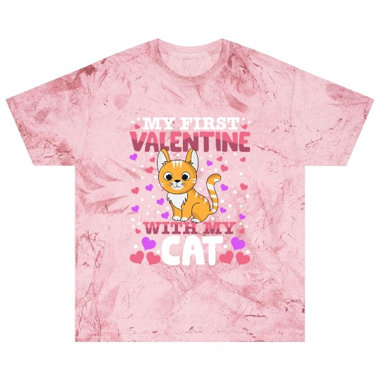 My First Valentine With My Cat Animal Heart Couple Blast T Shirts