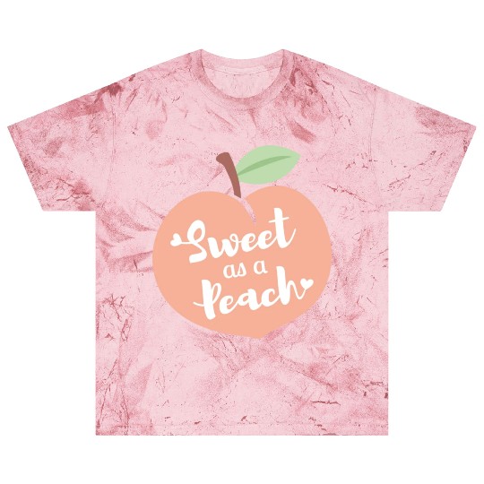Sweet As A Peach Typography and Hearts Blast T Shirts