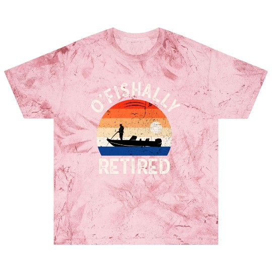 Ofishally Retired Fishing Retro Retirement Fishing Blast T Shirts