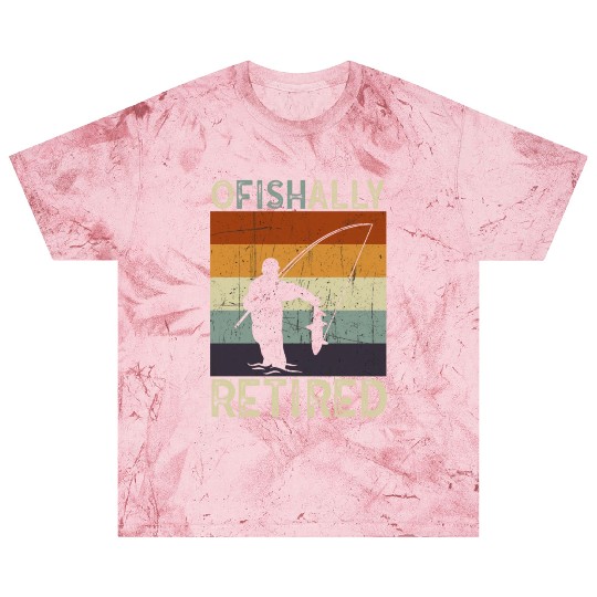Ofishally Retired Fishing Retro Retirement Fishing Blast T Shirts