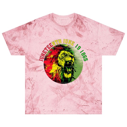 Juneteenth lion Black Pride African American Blast T Shirts