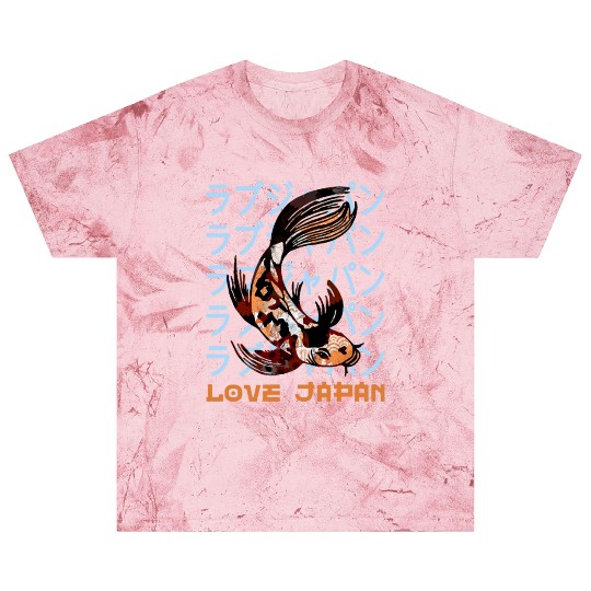 Japan Koi Carp Fish Water Pond Symbol Kanji Love Blast T Shirts