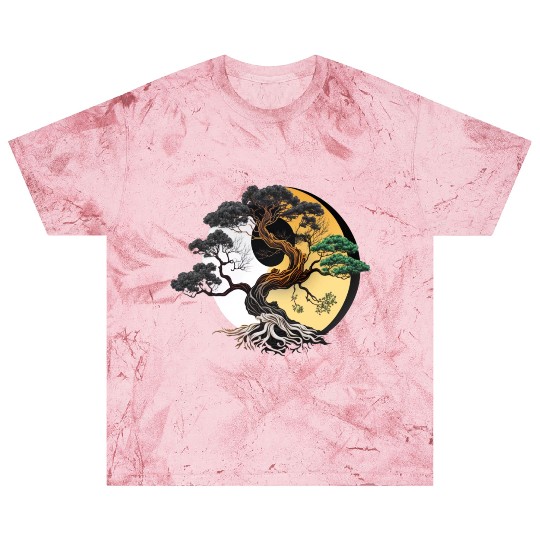 Yin and Yang Bonsai Tree Blast T Shirts