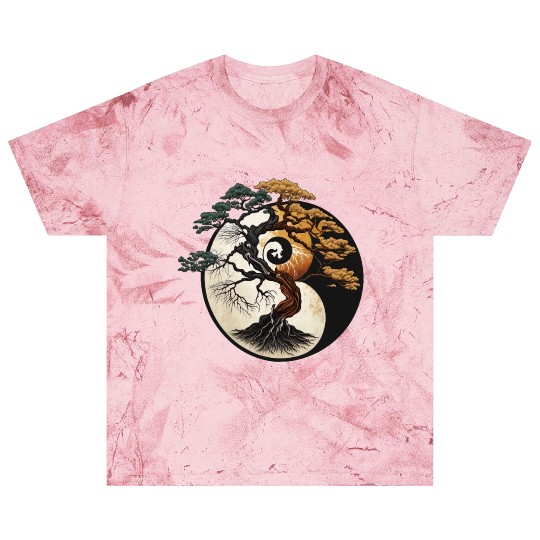 Yin and Yang Bonsai Tree Blast T Shirts