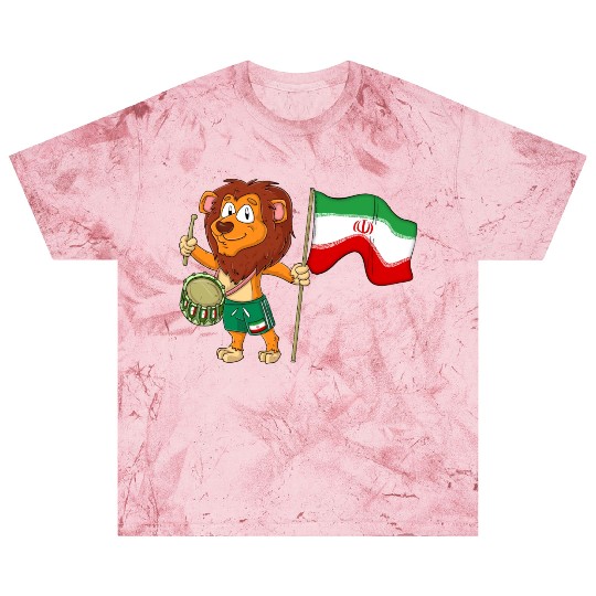 Lion with the Iran flag Blast T Shirts