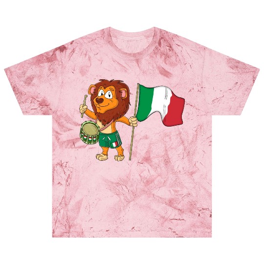 Lion with the Italy flag Blast T Shirts