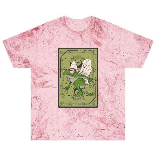 Frog Fairy Tarot Card Celestial Moon Occult Cottag Blast T Shirts