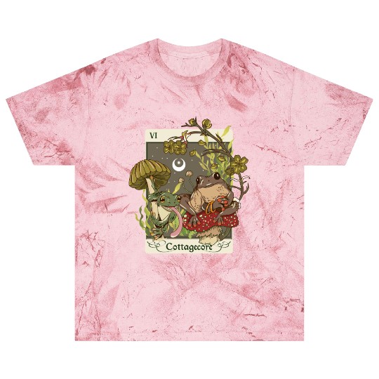Swamp Mushroom Frog Cottagecore Tarot Card Aesthet Blast T Shirts