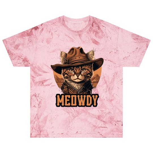 Meowdy - Funny Mashup Between Meow and Howdy - Cat Blast T Shirts