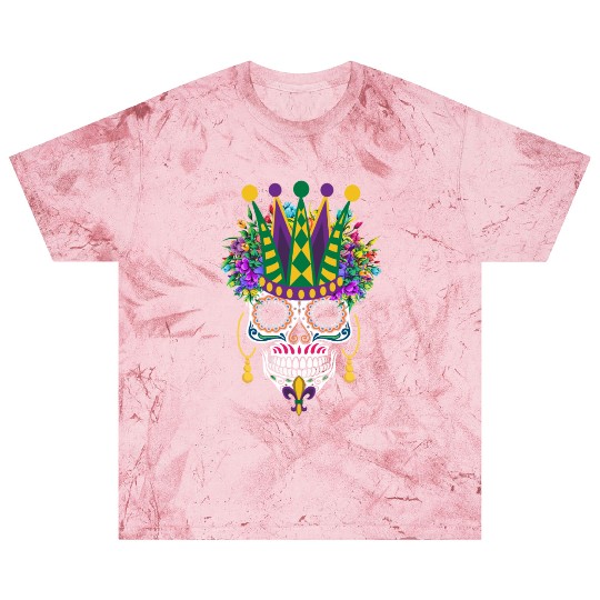 Dia De Los Muertos Mardi Gras Costume Flower Sugar Blast T Shirts