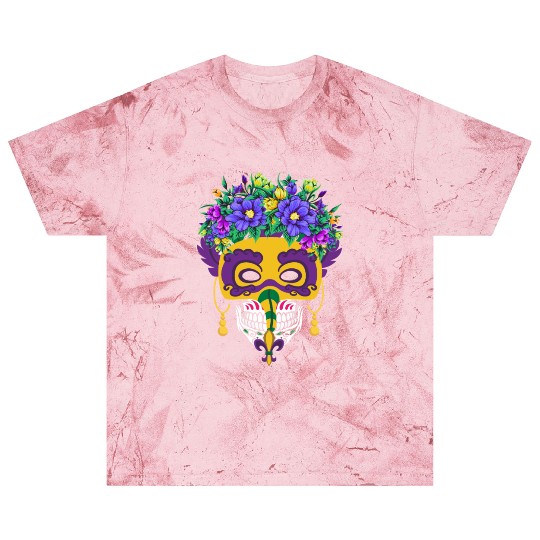 El Dia De Los Muertos Mardi Gras Mask Flower Sugar Blast T Shirts