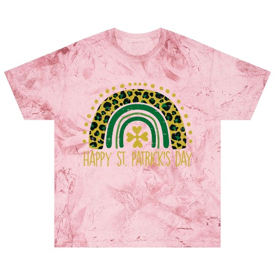 Leopard Rainbow Happy St Patricks Day Saint Paddys Blast T Shirts