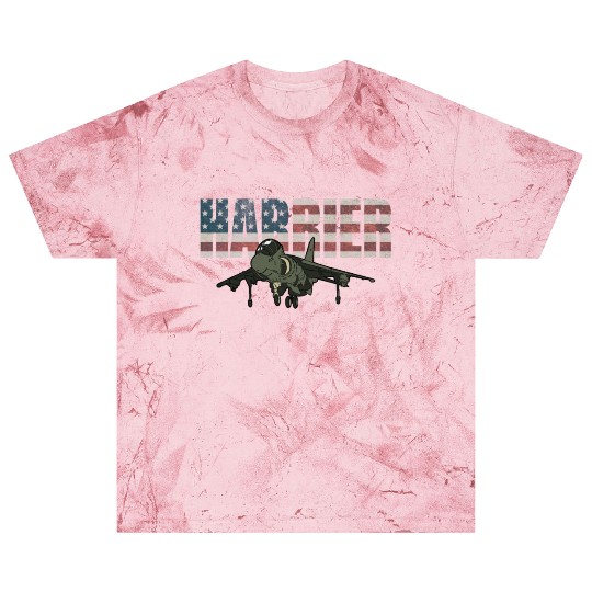 AV-8B Harrier Military Airplane American Flag Blast T Shirts