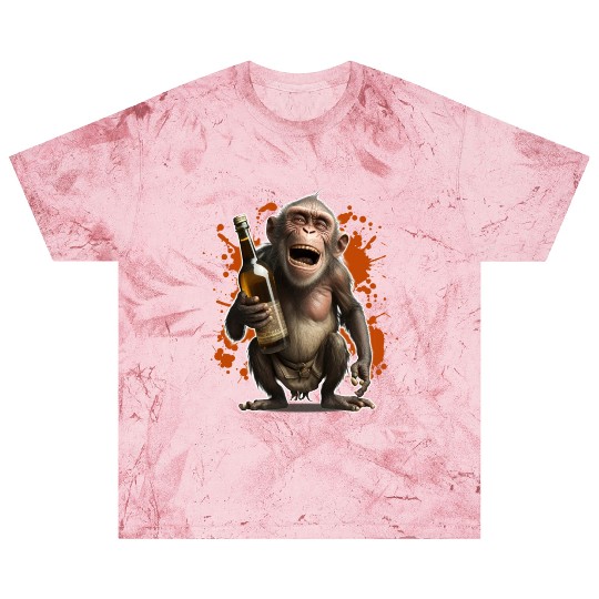 Funny Laughing Monkey With Bottle Gift Blast T Shirts