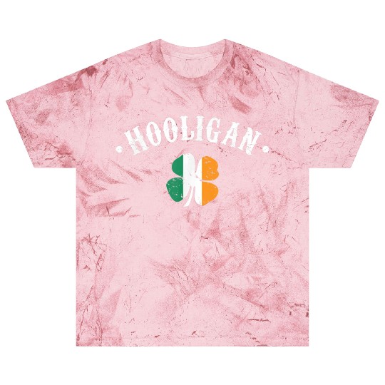 Hooligan St Patricks Day Irish Shamrock Flag Blast T Shirts