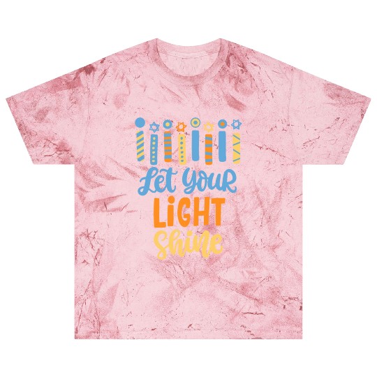 Funny Hanukkah Let Your Light Shine Menorah Adults Blast T Shirts