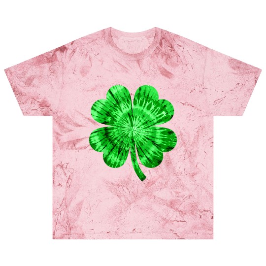 St Patrick's Day Shamrock Tie Dye Women Irish Boy Blast T Shirts